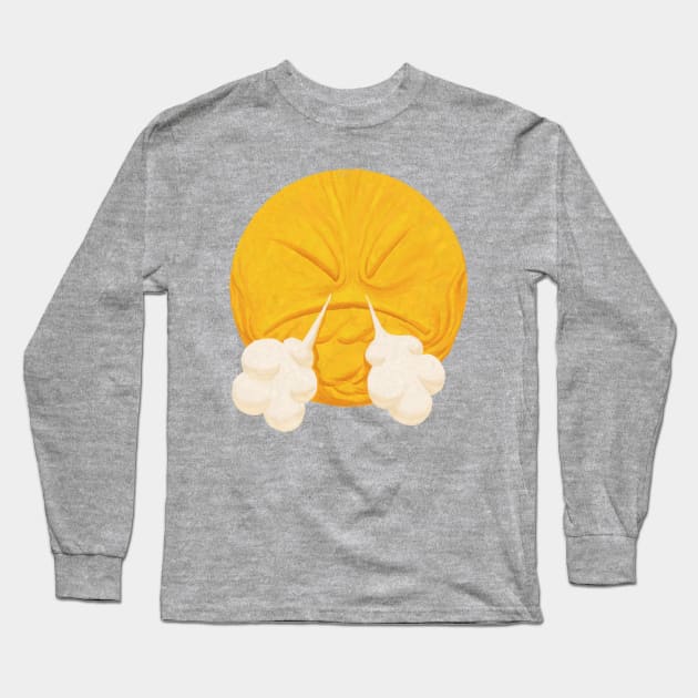 Grumpy Emoji Long Sleeve T-Shirt by dropthedrawings